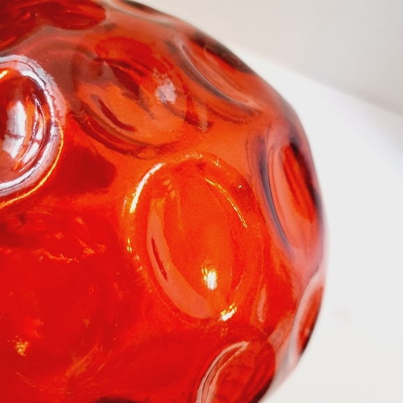 Vintage Ruby Red‎ Thumb Press Bud Vase - Picture 3 of 6